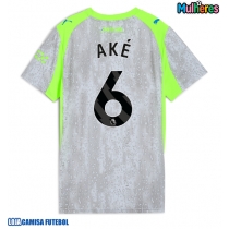 Camisa de Futebol Manchester City Nathan Ake #6 Equipamento Alternativo Mulheres 2025-26 Manga Curta